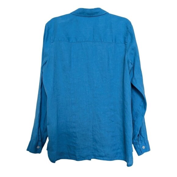 J Jill Shirt Love Linen Oversized Shirt Womens Size Small Lagenlook Beach Boho - Picture 6 of 9